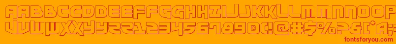 Moltorsout Font – Red Fonts on Orange Background