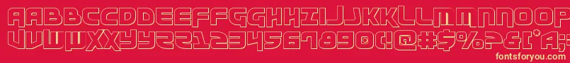Moltorsout Font – Yellow Fonts on Red Background
