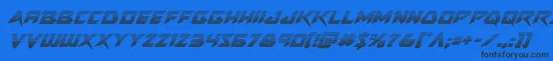 Skirmishergradital Font – Black Fonts on Blue Background