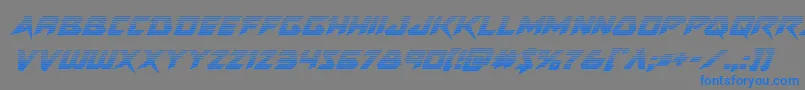 Skirmishergradital Font – Blue Fonts on Gray Background