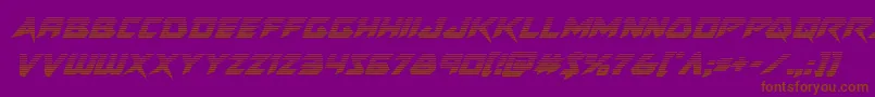 Skirmishergradital-fontti – ruskeat fontit violetilla taustalla