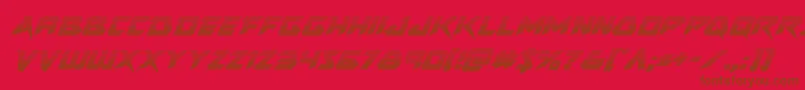 Skirmishergradital-Schriftart – Braune Schriften auf rotem Hintergrund