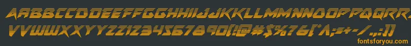 Skirmishergradital Font – Orange Fonts on Black Background