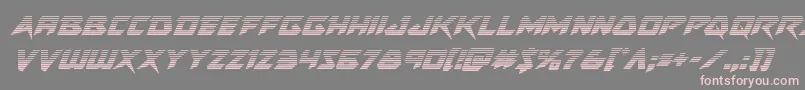フォントSkirmishergradital – 灰色の背景にピンクのフォント