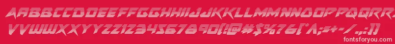 Czcionka Skirmishergradital – różowe czcionki na czerwonym tle