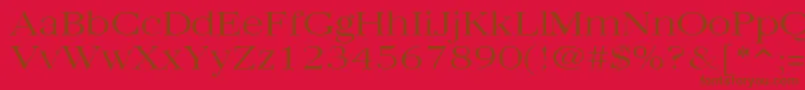 QuantasBroadLightRegular Font – Brown Fonts on Red Background