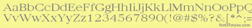 QuantasBroadLightRegular Font – Gray Fonts on Yellow Background