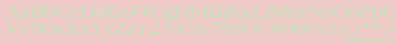 QuantasBroadLightRegular Font – Green Fonts on Pink Background