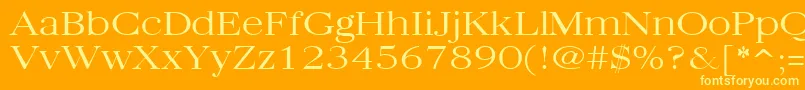 QuantasBroadLightRegular Font – Yellow Fonts on Orange Background