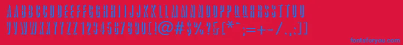 GraphikShadow Font – Blue Fonts on Red Background