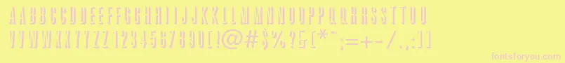 GraphikShadow Font – Pink Fonts on Yellow Background