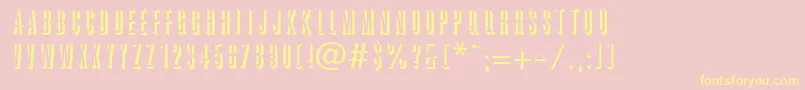 GraphikShadow Font – Yellow Fonts on Pink Background