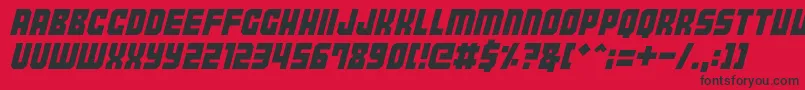 Tokyo2097 Font – Black Fonts on Red Background