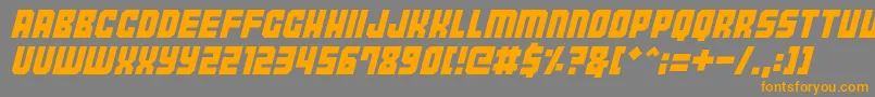 Tokyo2097 Font – Orange Fonts on Gray Background