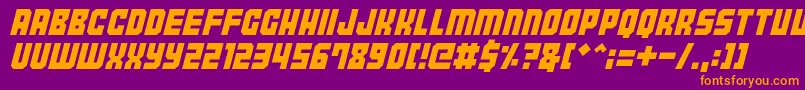 Tokyo2097 Font – Orange Fonts on Purple Background