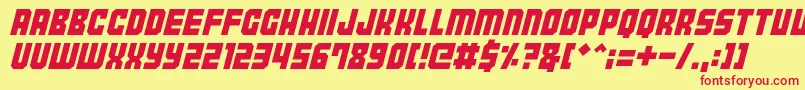 Tokyo2097 Font – Red Fonts on Yellow Background