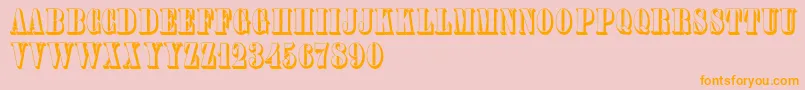 Plastischeplakatantiqua Font – Orange Fonts on Pink Background