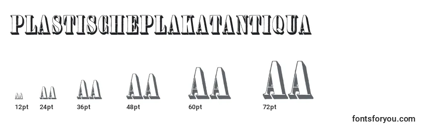 Größen der Schriftart Plastischeplakatantiqua