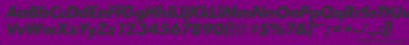 LimerickserialXboldItalic Font – Black Fonts on Purple Background