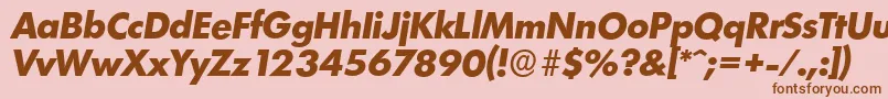 LimerickserialXboldItalic Font – Brown Fonts on Pink Background