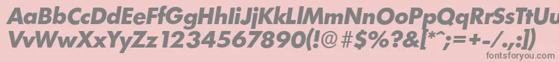 LimerickserialXboldItalic Font – Gray Fonts on Pink Background