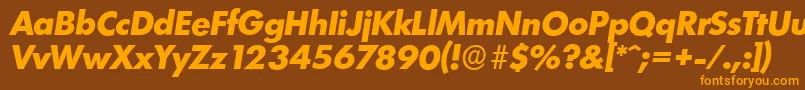 LimerickserialXboldItalic Font – Orange Fonts on Brown Background