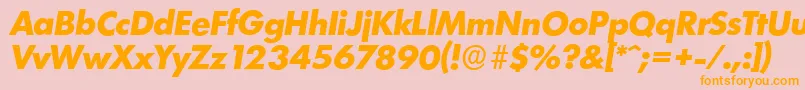 LimerickserialXboldItalic Font – Orange Fonts on Pink Background