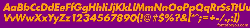 LimerickserialXboldItalic Font – Orange Fonts on Purple Background