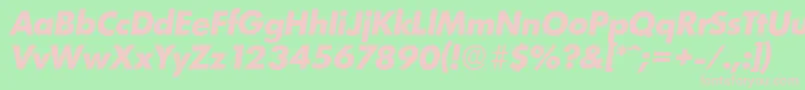 LimerickserialXboldItalic Font – Pink Fonts on Green Background