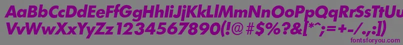 LimerickserialXboldItalic Font – Purple Fonts on Gray Background