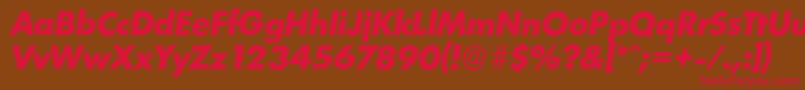 LimerickserialXboldItalic Font – Red Fonts on Brown Background
