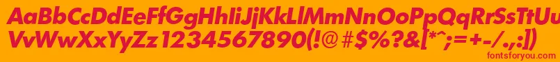 フォントLimerickserialXboldItalic – オレンジの背景に赤い文字