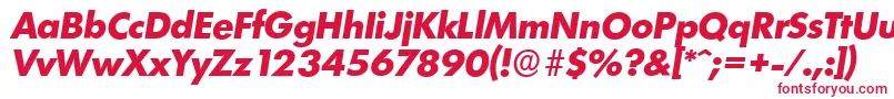 LimerickserialXboldItalic Font – Red Fonts on White Background
