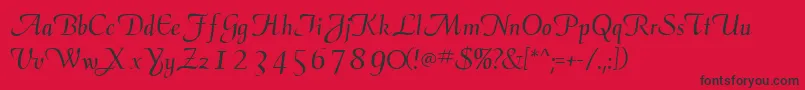 ElegansscriptsskRegular Font – Black Fonts on Red Background