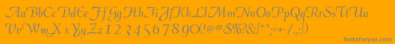 ElegansscriptsskRegular Font – Gray Fonts on Orange Background