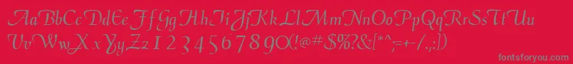 ElegansscriptsskRegular Font – Gray Fonts on Red Background