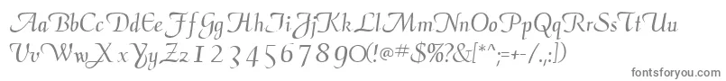 Шрифт ElegansscriptsskRegular – серые шрифты на белом фоне