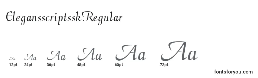 Größen der Schriftart ElegansscriptsskRegular