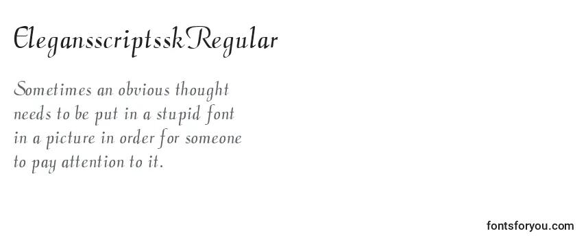 ElegansscriptsskRegular Font