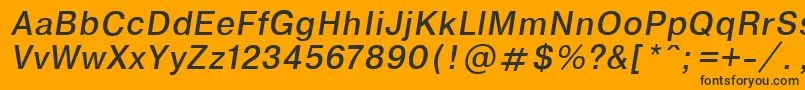 EncyclopaediaItalic.001.001 Font – Black Fonts on Orange Background