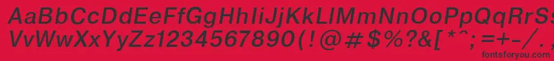 EncyclopaediaItalic.001.001 Font – Black Fonts on Red Background