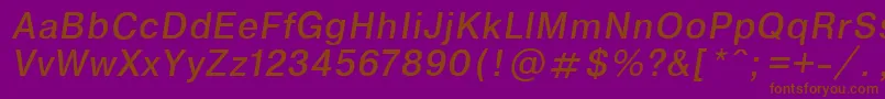 EncyclopaediaItalic.001.001 Font – Brown Fonts on Purple Background