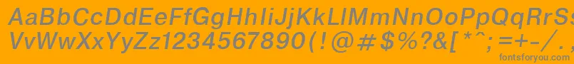 EncyclopaediaItalic.001.001 Font – Gray Fonts on Orange Background