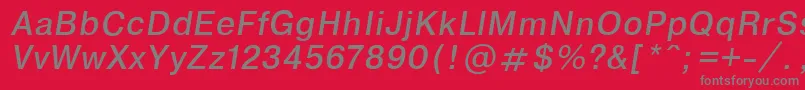 EncyclopaediaItalic.001.001 Font – Gray Fonts on Red Background