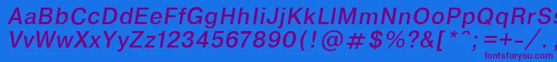 EncyclopaediaItalic.001.001 Font – Purple Fonts on Blue Background