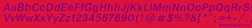 EncyclopaediaItalic.001.001 Font – Purple Fonts on Red Background