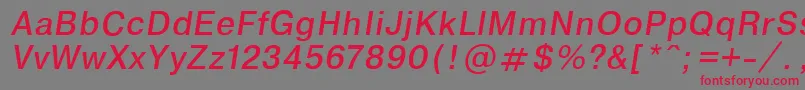 EncyclopaediaItalic.001.001-fontti – punaiset fontit harmaalla taustalla
