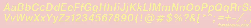 EncyclopaediaItalic.001.001 Font – Yellow Fonts on Pink Background