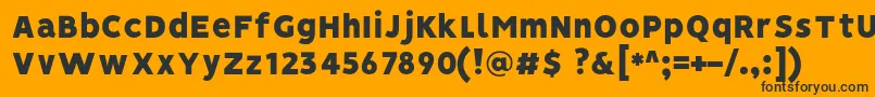 VisionBlack Font – Black Fonts on Orange Background