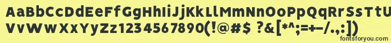 VisionBlack Font – Black Fonts on Yellow Background